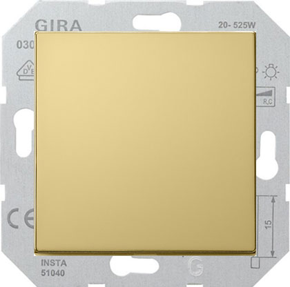 Gira ClassiX латунь Светорегулятор сенс. 1-10В (люм.лампы)