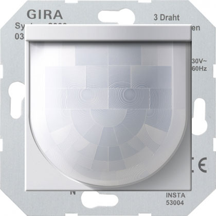 Gira System 55 белый гл. Датчик движения Н=2.20 м Стандарт (универс.)