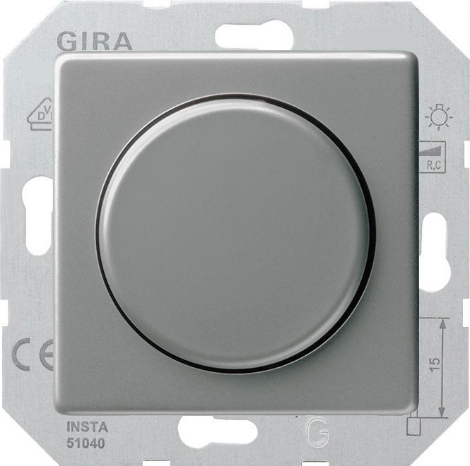 Gira Edelstahl сталь Светорегулятор пов. 60-400Вт (лн)