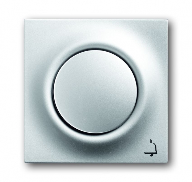 Impuls алюм. Кнопка 1-клавишная с подсветкой (клавиша с символом звонок)